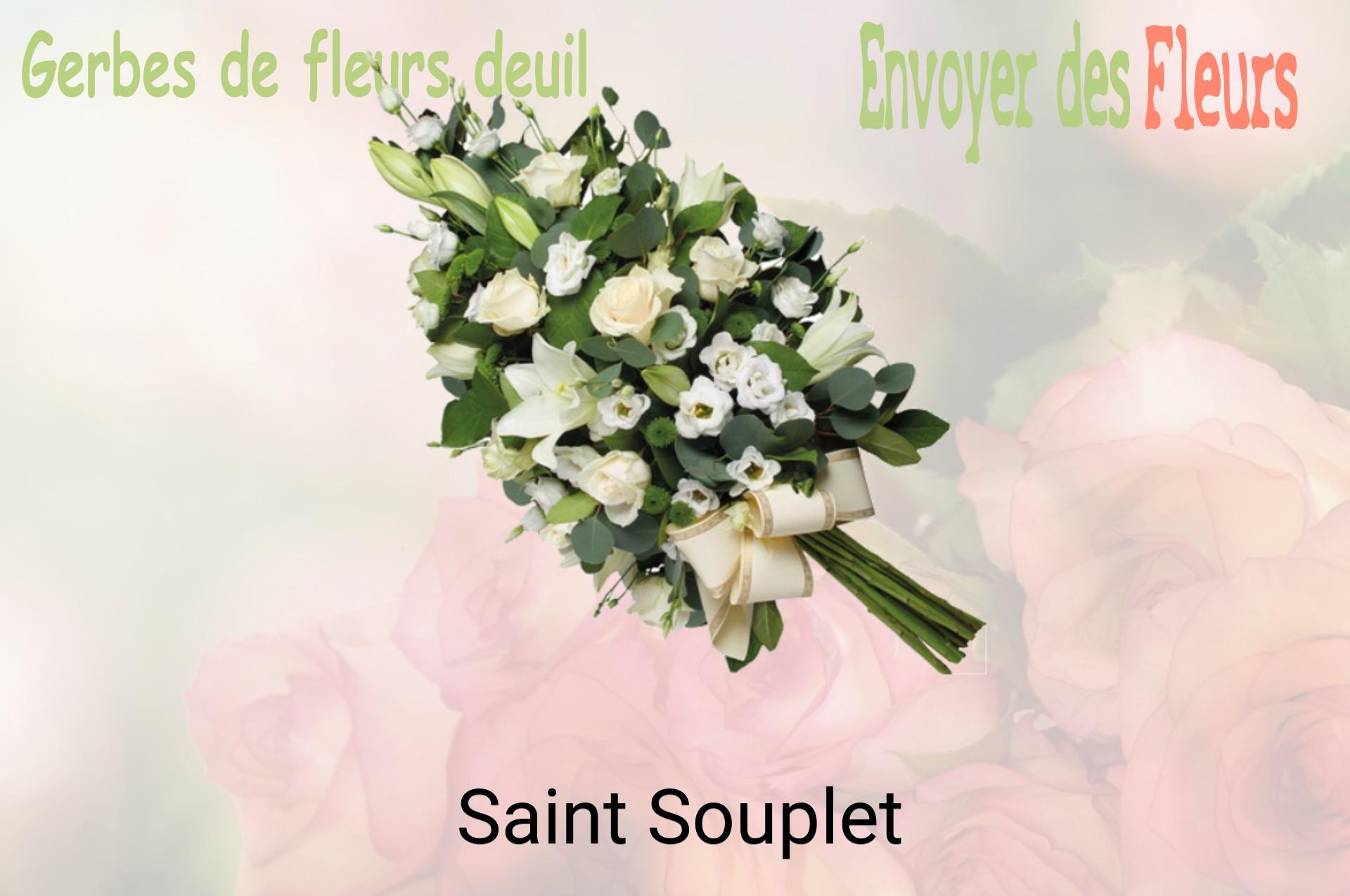 Gerbe de fleurs de deuil livrée à Saint-Souplet
